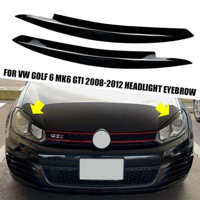 Headlight Eyelids Head Light Lamp Eyebrow Cover Trim for VW Accessories Golf 6 MK6 GTI GTR 2008 2009 2010 2011 2012