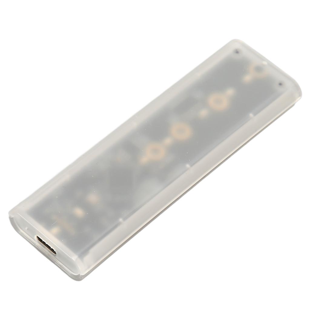 M.2 NVMe SSD Gehäuse 10Gbps Typ C USB 3.1 Atmende LED-Leuchte Transparente Abdeckung NGFF SSD Gehäuse für