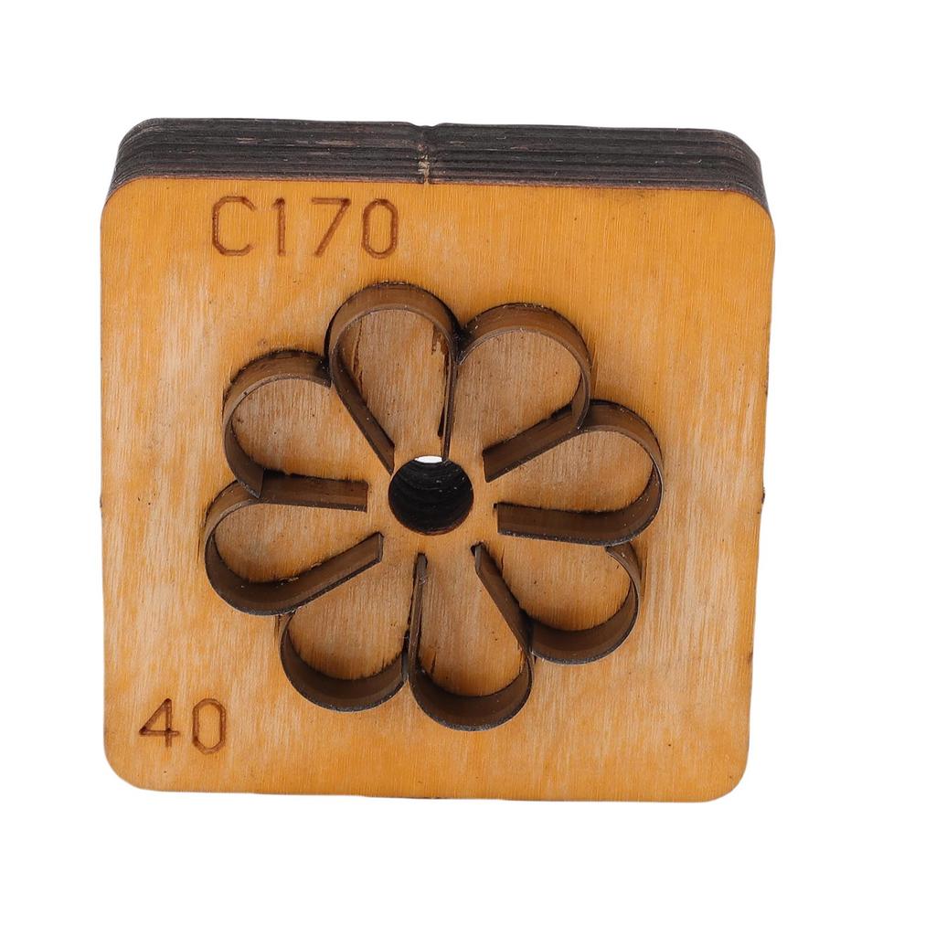Leather Cutting Mold with Wood Base Flower Shape Punching Die for Making Keychain Bag Decoration