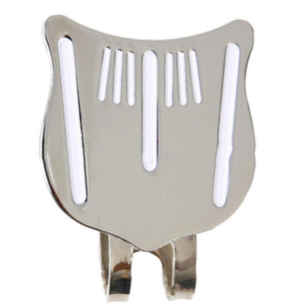 

Golf Hat Clip Golf Aiming Mark Golf Cap Golf Ball Aiming Marker Training Aids Accessories Silver white #1