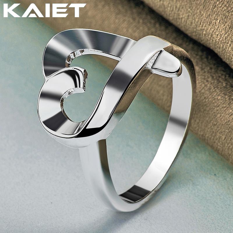 

925 Sterling Silver Heart 7-10 Ring Wedding Party Charm For Women Jewelry 10