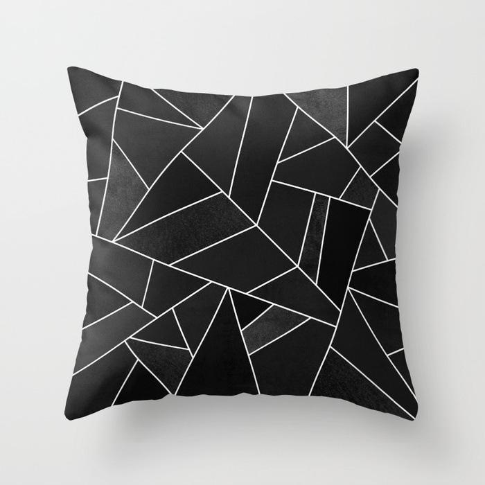 20 New Pink Marble Geometric Pillowcase Marble Velvet Sofa Cushion Cover