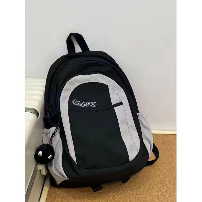 IELGY Schoolbag Female College Students Original Design Sense Niche Simple Versatile Korean Junior High School High School Students Backpack Female