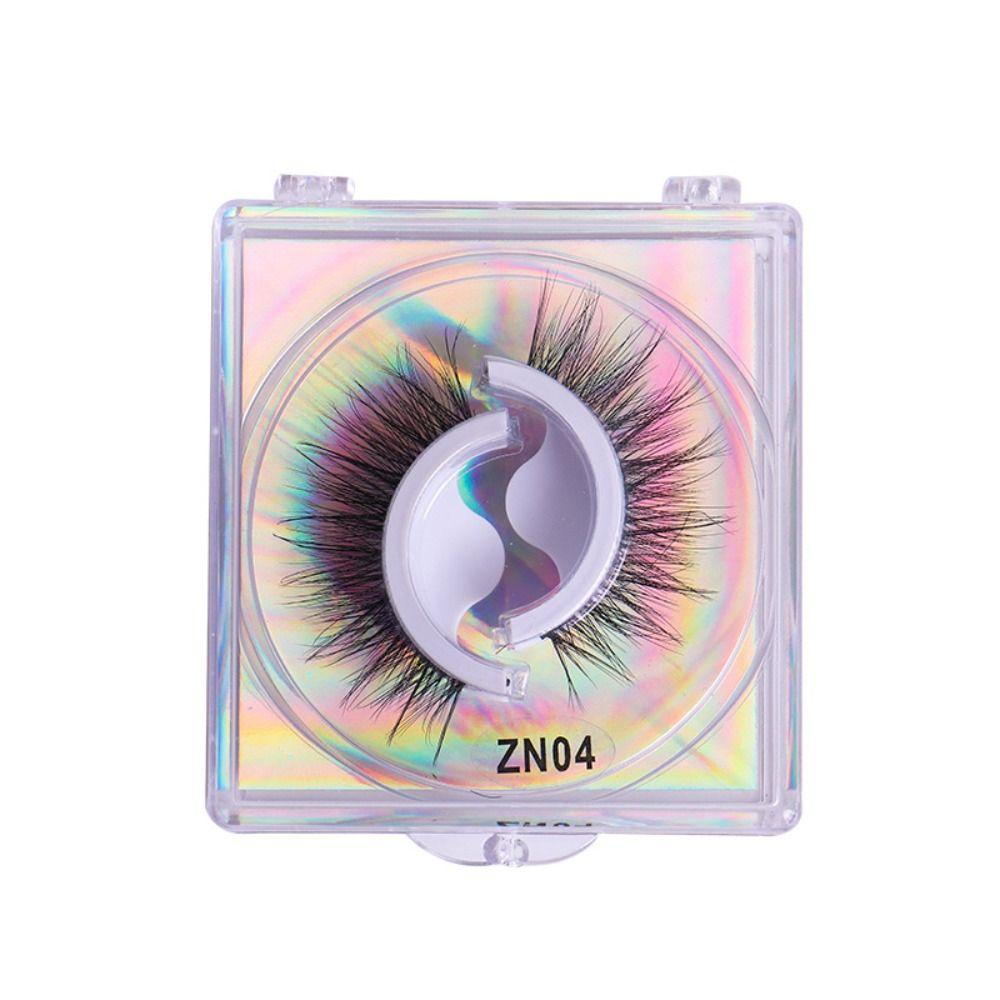 1/Pairs 3 Seconds To Wear 3D Mink Lashes Natural Faux Mink Eyelashes Self-adhesive False Eyelashes