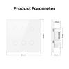 SLS Brazil Standard 6 Gang Tuya WiFi Smart Wall Switch Glass Touch Panel Waterproof Light Switch Works with Alexa Google Home