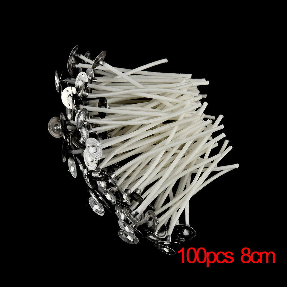 100Pcs Five Sizes 8/10/12/15/20 Cm Candle Sustainers Cotton Core Wicks For Diy
