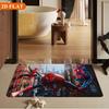 Bath Mat 1pc, Spider for Man Team Up, MARVEL Flannel Rectangular Mat, Bathroom Non-slip Entrance Mat, Fun Door Decoration Mat,