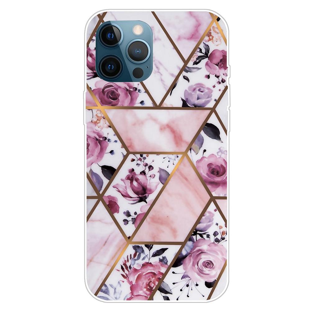 For iPhone 16 Pro Max Case Abstract Marble Pattern Printing TPU Phone Cover