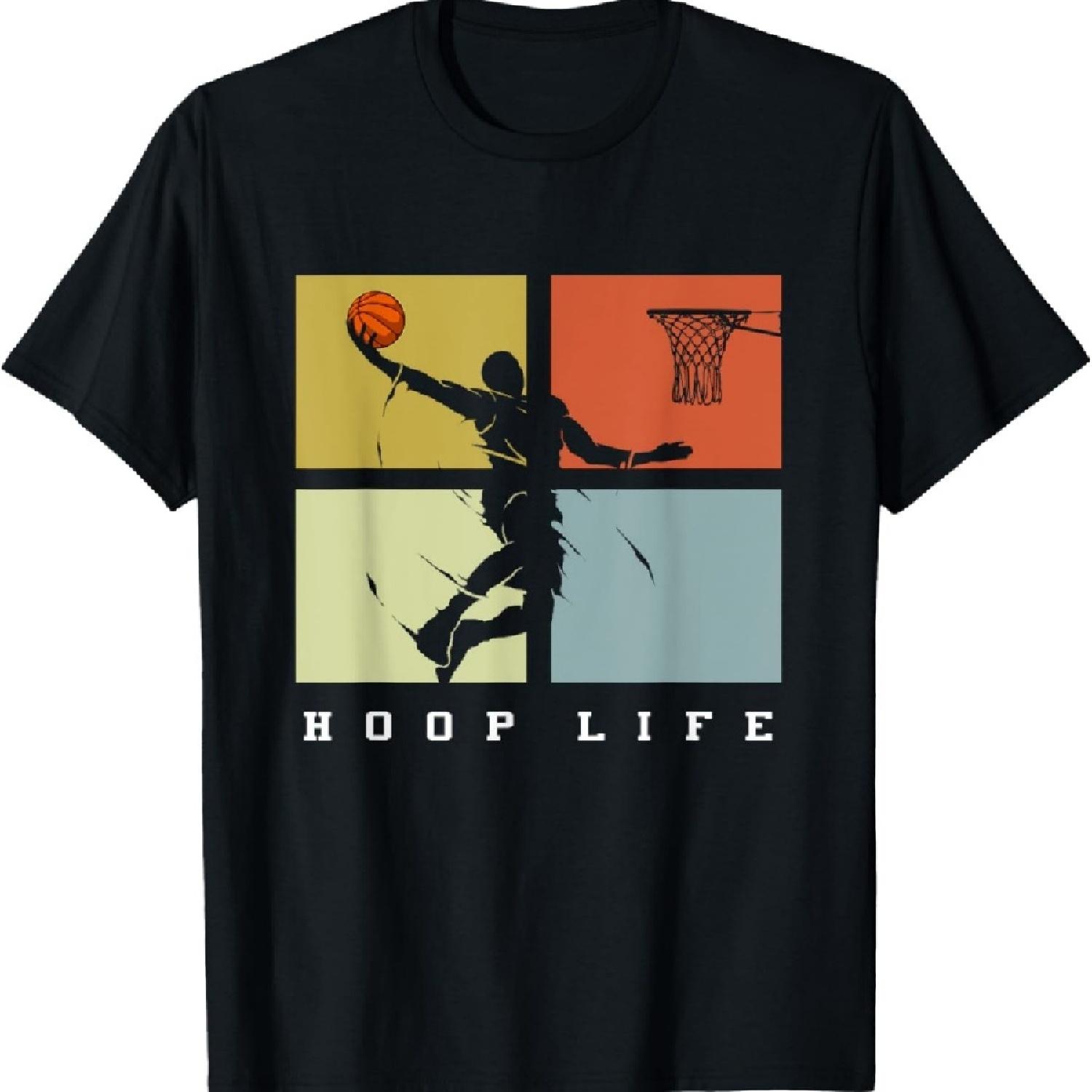 

Basketball Hoop Life Player Retro Gift Men Boys Youth T-Shirt XXXXXL