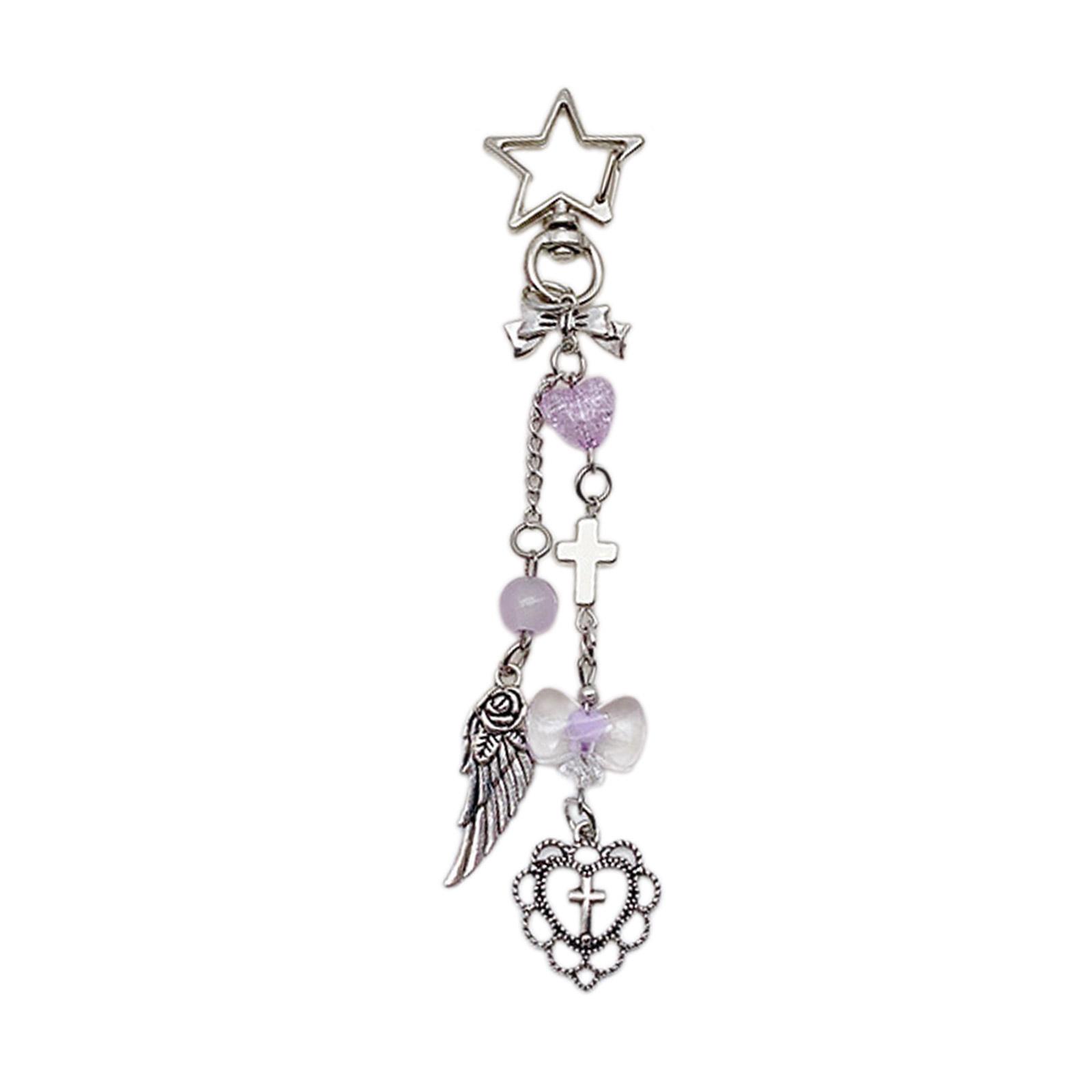 

Брелок в виде бусины в форме сердца, милые украшения, брелок, украшение для рюкзака, сумки, подвеска, подарок для девочек и женщин C