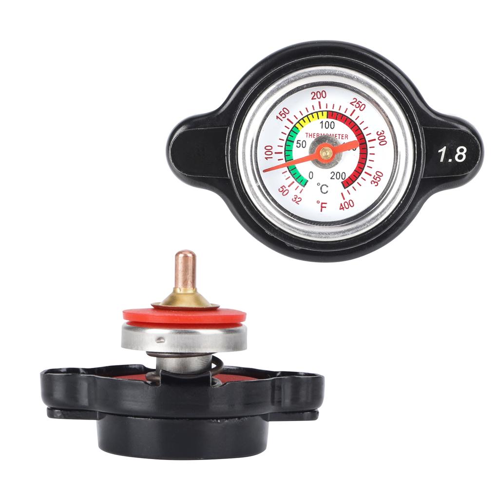 Univerzální termopoklička chladiče pro auto a motocykl 0,9 1,1 1,3 1,8 baru 25,6 psi Kryt nádrže s ukazatelem teploty vody aUtility Safe
