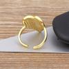 Nidin New Arrival Heart Shape Shiny Cubic Zirconia Gold Plated Ring Women's French Romantic Wedding Ring Jewelry Exquisite Gifts