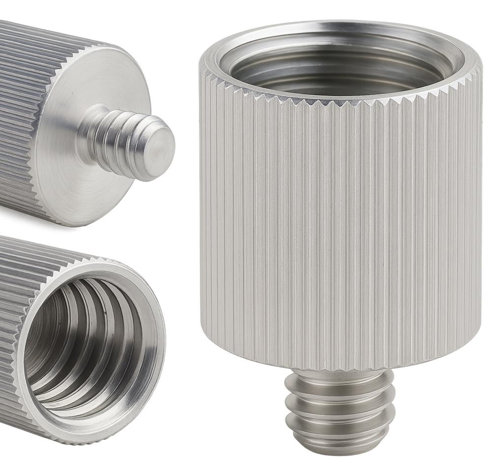 Adapter sleeve reduction tripod 1/4" male to 5/8" female aluminum 26 mm