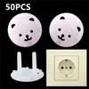 10/20/50PCS Baby Safety Child Electric Socket Outlet Plug Protection Security Two Phase Safe Lock Cover Kids Sockets