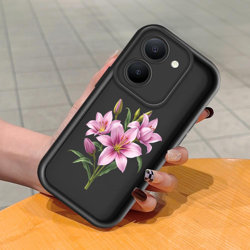 

Мягкий силиконовый квадратный чехол с рисунком лестницы для телефона, полное покрытие, противоударный защитный резиновый чехол для камеры для Vivo Vivo Y36I 5G чёрный