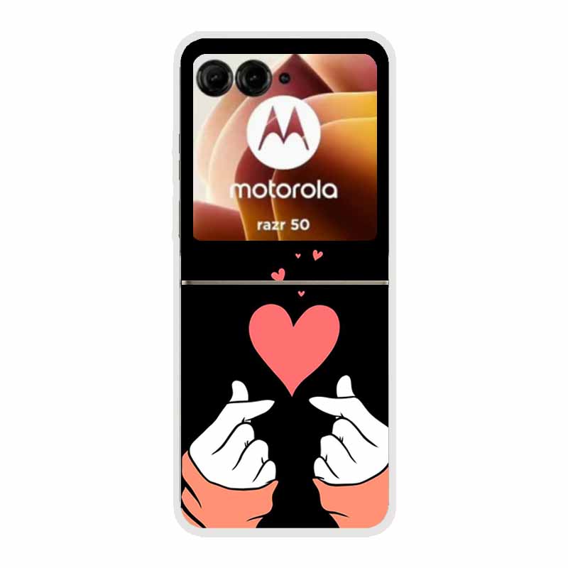 For Motorola Razr 50 Ultra Case Plastic Hard Painted Cartoon Transparent Back Cover Case for Motorola Razr 50 5G Hard PC Case 50