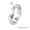 Klassieke Mobius Roestvrijstalen Ringen voor Mannen, Gedraaid Patroon Vingerband Ringen, Eeuwige Liefde Retro Sieraden Bruiloft Verloving