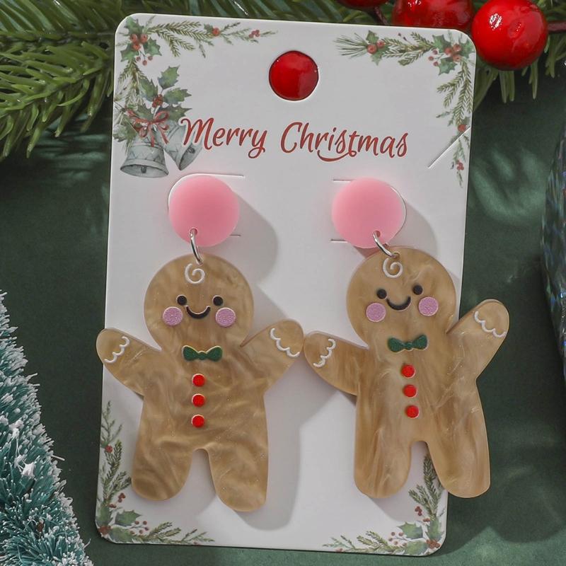 Fashion Dangle Earrings Tree Alpacas Gingerbreads Man Earrings Statement Jewelry