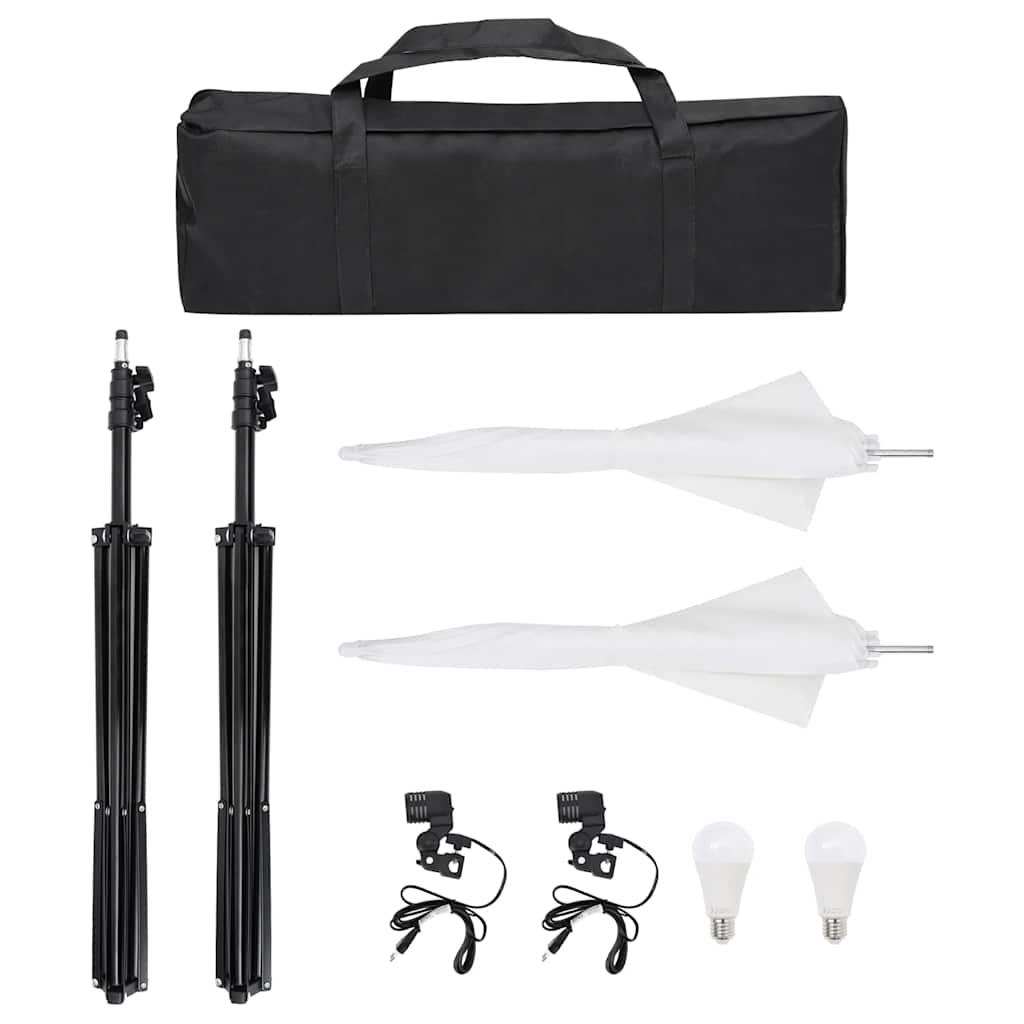 Vidaxl Photographic Studio Set With Lamps And Background