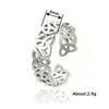 Huitan Fancy Women Opening Ring Knot Design Fashion Party Wedding Accessories Hollow Lady Versatile Daily Metal Chic Jewelry