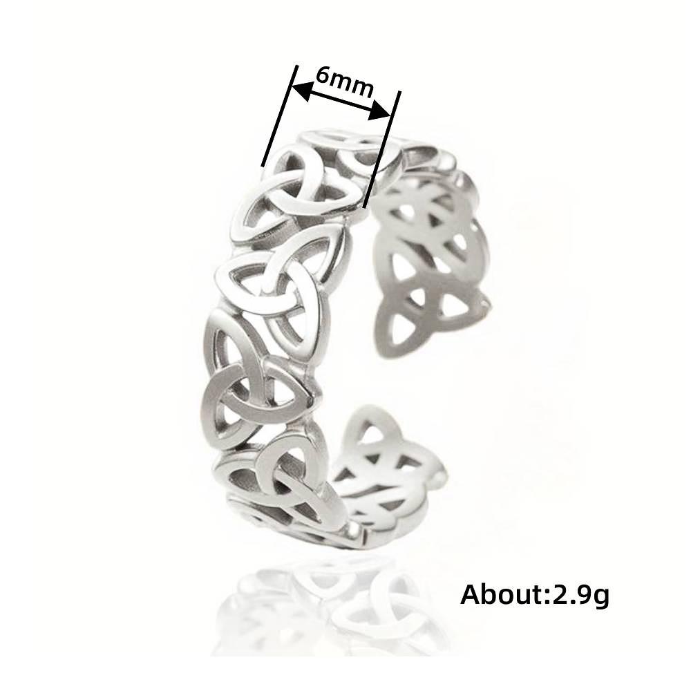 Huitan Fancy Women Opening Ring Knot Design Fashion Party Wedding Accessories Hollow Lady Versatile Daily Metal Chic Jewelry