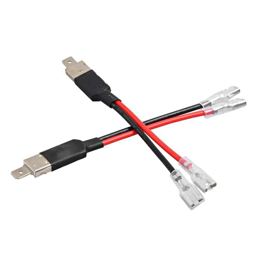 Qiilu 2pcs H1 LED Single Conversion Wiring Connector Cable Holder Adapter for LED Headlight Bulb