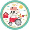 Paper Plates Farm Tractor Animals 23Cm, 8 Pcs.