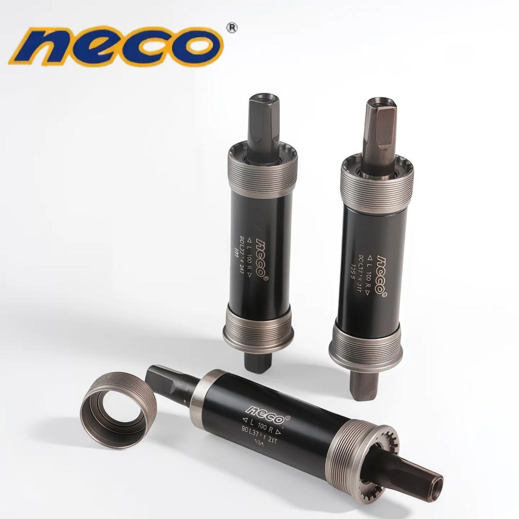 Neco Ebike Fat MTB Bici Movimento Centrale Quadrato Bicicletta Foro Quadrato 100 Conico Filettato Cuscinetto Sigillato Asse Centrale Vuoto 151/159.5/164mm