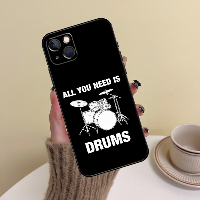 Drum Drummer Music Dj Phone Case For iPhone 14 13 12 11 15 16 Pro Max 7 8 Plus X XR XS Max 12 13 Mini Cover Case