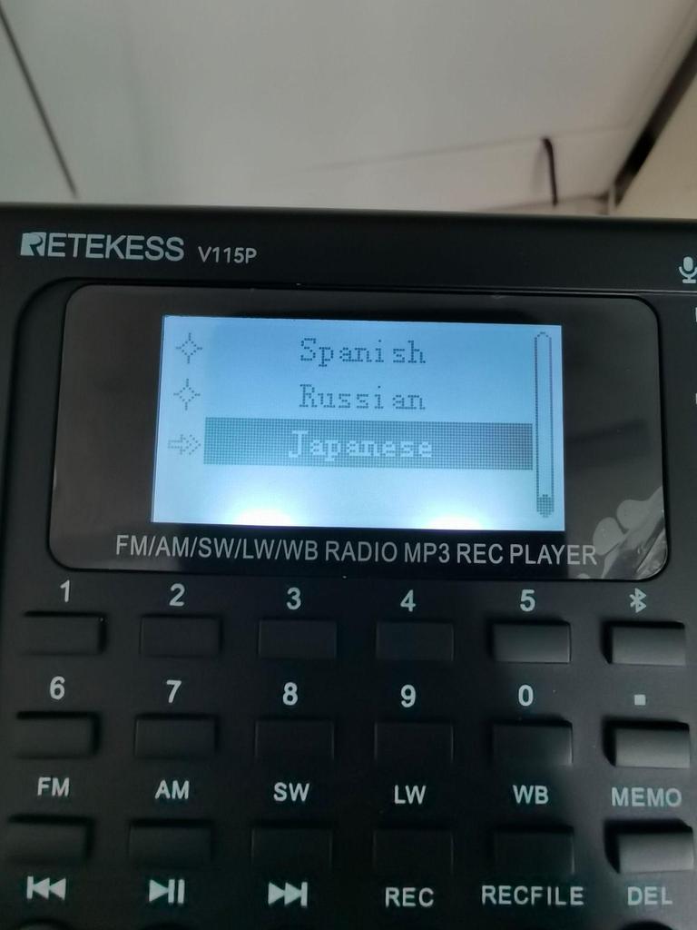 RETEKESS V115P Weltempfänger Bluetooth Radio: UKW/AM/Kurzwelle/Langwelle/Wetterband Aufnahme & MP3-Player.