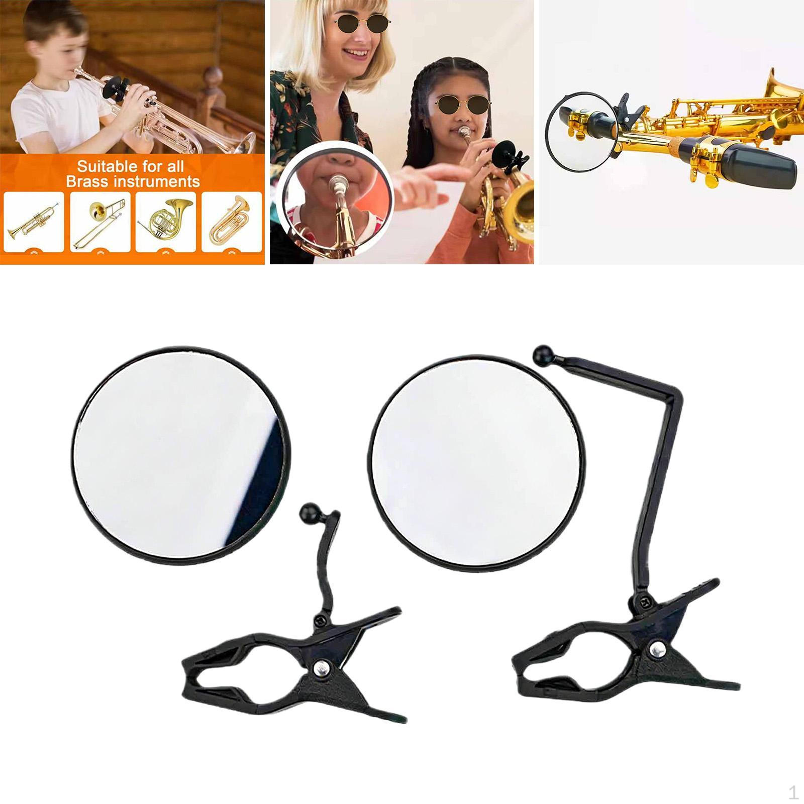 Embouchure Mirror Mouthpiece Assistant Player Degree Rotatable Practice Training Device for Bracket 3.8cm