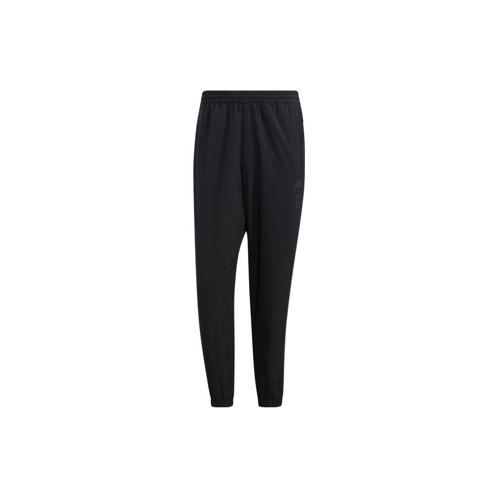 Adidas Knitted Sweatpants Men's Black Moderate Cuffed Pants HM2941