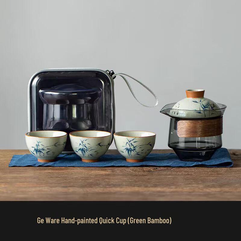 Portable Bamboo Kung Fu Travel Tea Set