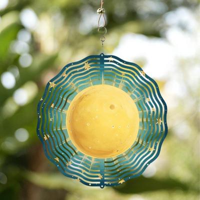 Goldener Sonnenstrahl Windspiel 360 Grad drehbarer Haken Langlebige Hängedekoration für Garten Terrasse Hof Eisen Außen Windspiel Alle Jahreszeiten