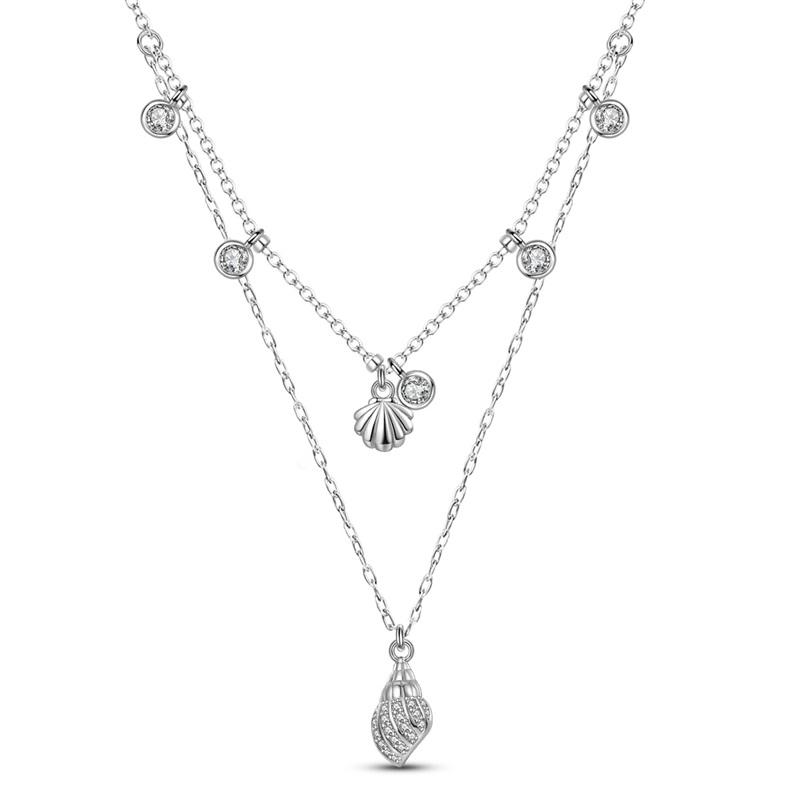 New Sterling copper Moon Protective Hand Pendant Chain Necklace 925 copper Charm Necklace for Women Fine Zircon Gift