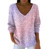 Maglione da donna casual quotidiano a maniche lunghe con scollo a V in finta lana, maglione a trecce con paillettes