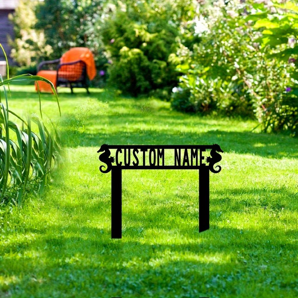 Custom Metal Garden Stakes Personalized Lawn Sign Patio Decor Outdoor Gift for Family