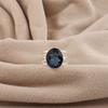 London Blue Topaz Gemstone Silver Ring, 925 Sterling Silver Handmade Topaz Jewelry, Women Wedding Ring, December Birthmonth Gift RR-73-3