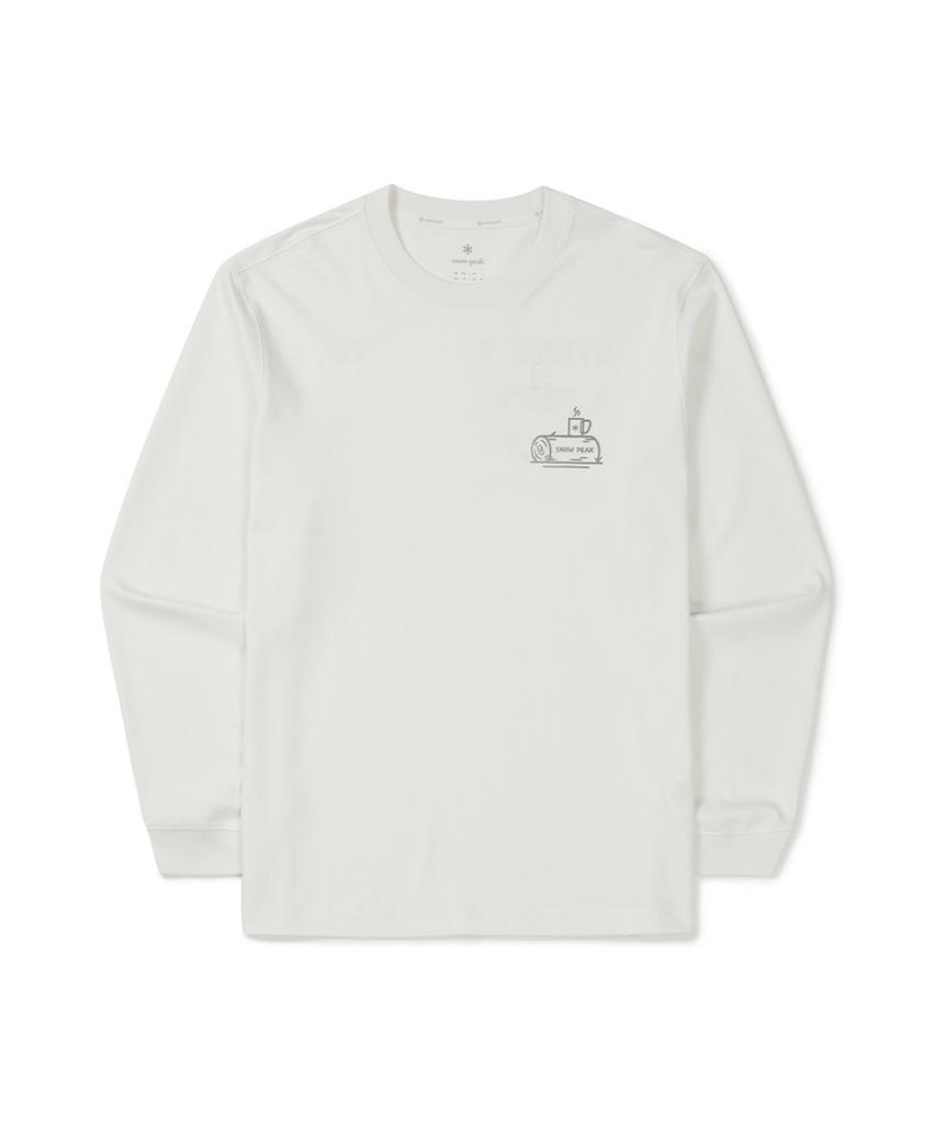 SNOWPEAK APPAREL Aeroheat Lettering Long Sleeve T-Shirt (S25Fuftl24) Off White
