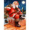 Fai da te Cartone Animato Pupazzo di Neve Pittura Diamante 5D Trapano Rotondo Completo Babbo Natale Ricamo Diamante Regalo di Natale Kit di Ricamo Regalo