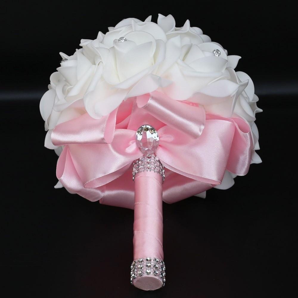 Satin Rose Flower Bouquet Romantic Artificial Rose Flower  Home Floral Decoration