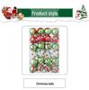 24 Irregular Cross-border Painted Christmas Tree Ornaments - 3cm Ball Set