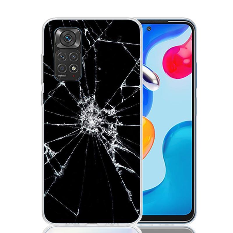 

Broken Phone Screen Phone Case For Xiaomi Redmi Note 15 14 13 12S 12 Pro Plus 11S 11E 11 11T 10S 10 Art Soft Pattern Cover Redmi Redmi Note 11E Pro