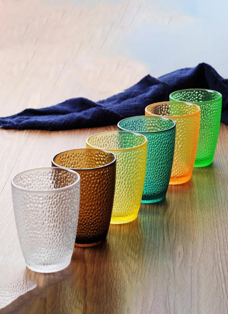 5PCS Bar Acrylic Juice Glass Colorful Diamond Water Glass Hotel Restaurant Wine Drink Cup Home Party Supplies