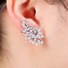 Female Wedding Party Zirconia Stud Earrings Gorgeous Ear Piercing Accessories  For Women Gift