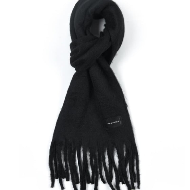 NICK&NICOLE PREMIUM BOLD SOFT MUFFLER_BLACK