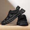 Fashion Breathable Walking Shoes Moccasins Hollow Out Male Shoes Leisure Beach Men Sandals Leather Men Loafers Summer Business Sandals