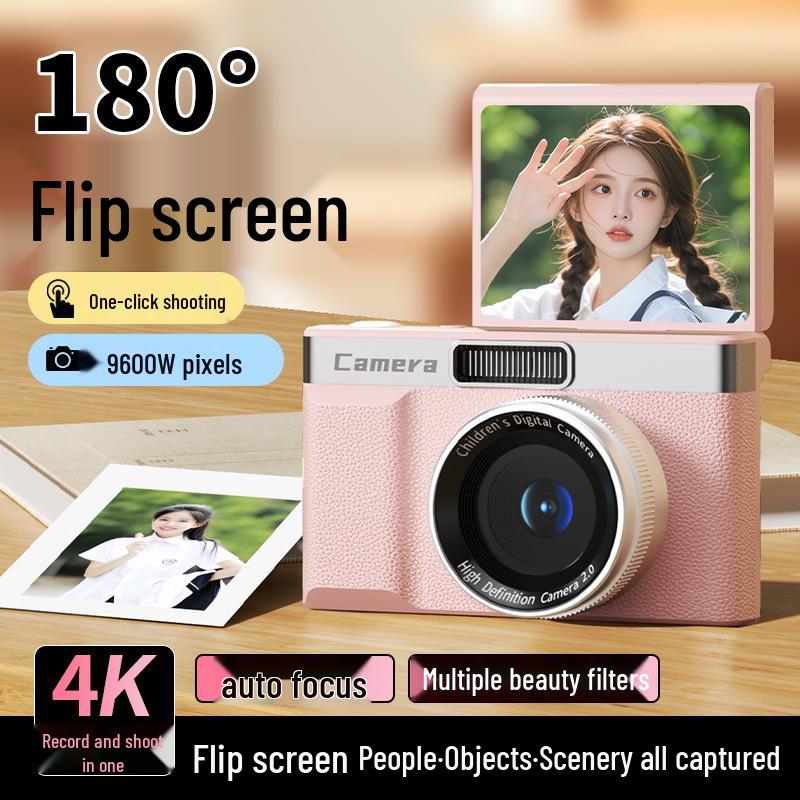 Retro Flip Screen HD Instant Pixel Camera for Students