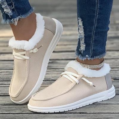 2023 Winter Cotton Shoes with Fleece Lining, Thickened for Warmth, Large Size, Casual Daily Wear