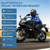 Cască de motocicletă Interfon Căști Stereo Bluetooth Apel mâini libere IPX67 Impermeabil Tricolor Lumină ambientală 1000H Standby lung